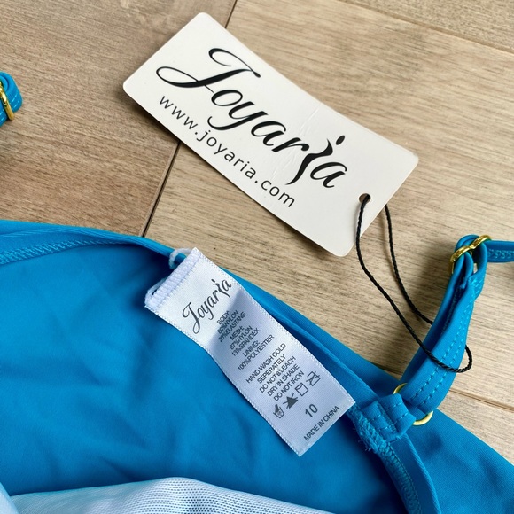 Beautiful Aqua Retro Style New With Tags One Piece Swimsuit - Picture 9 of 9